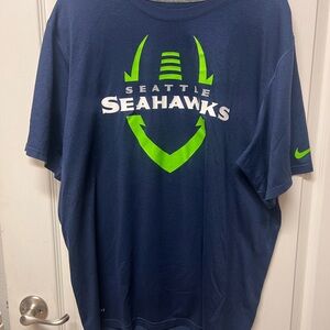 Nike Seattle Seahawks T Shirt Mens XL Blue Dri Fit Short Sleeve
